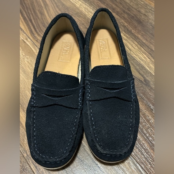 Kids Zara Loafers Navy Blue sz: 33 (8.2 inches) - Picture 3 of 10